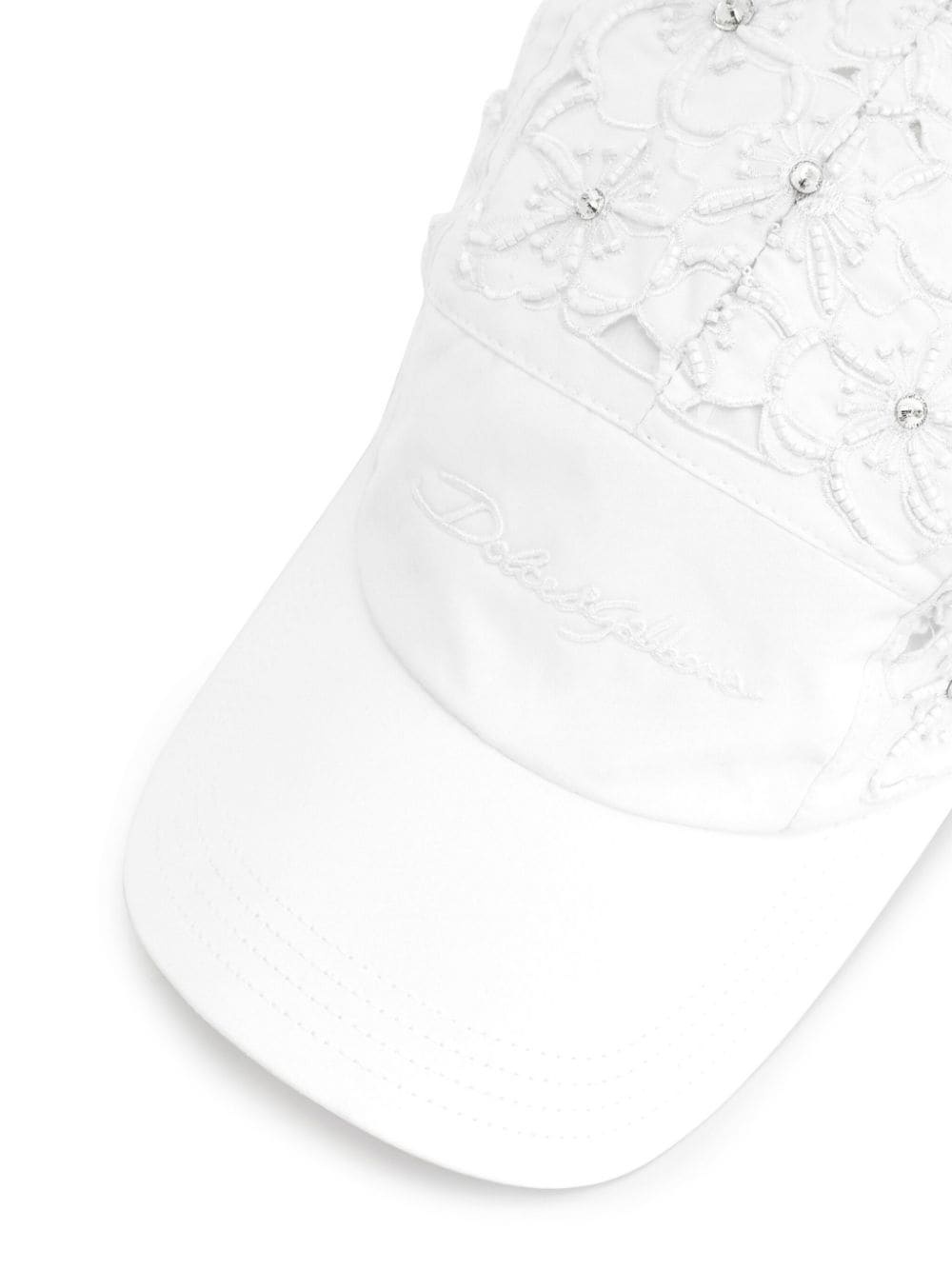 broderie-anglaise cotton cap - 2