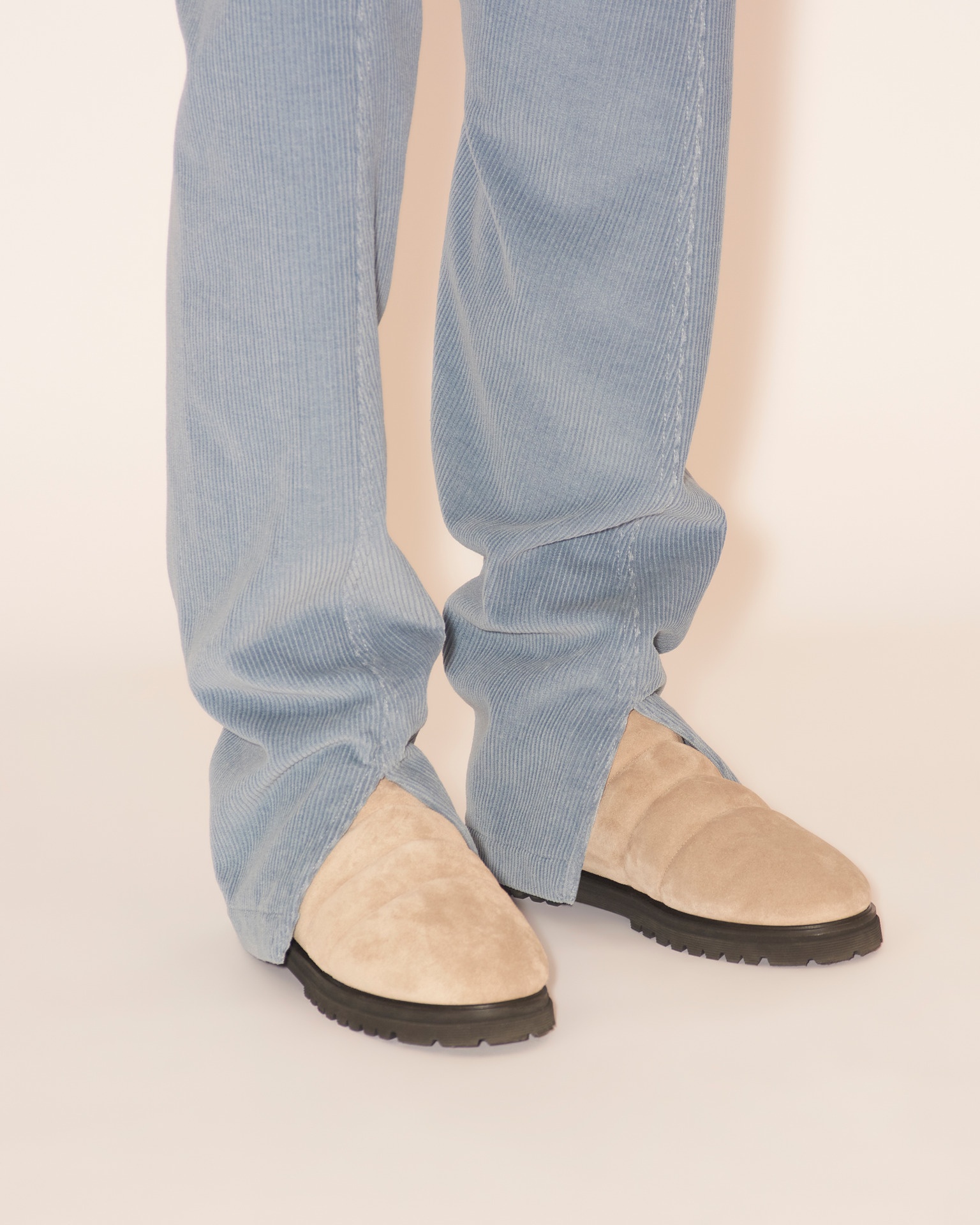 TIBES - Split hem trousers - Sky blue - 2