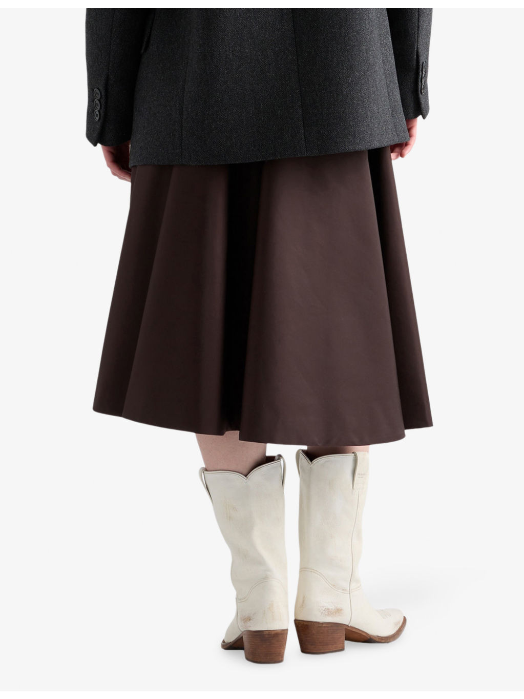 Re-Nylon Circle Woven Midi Skirt - 4