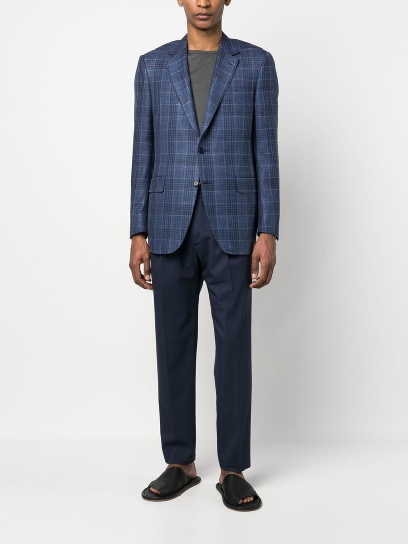 Canali single-breasted plaid blazer outlook