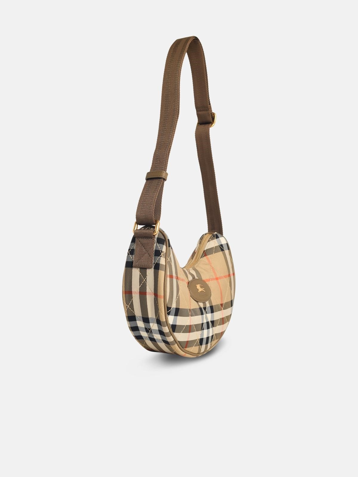 'HORSESHOE' CROSSBODY BAG IN SAND POLYAMIDE - 2