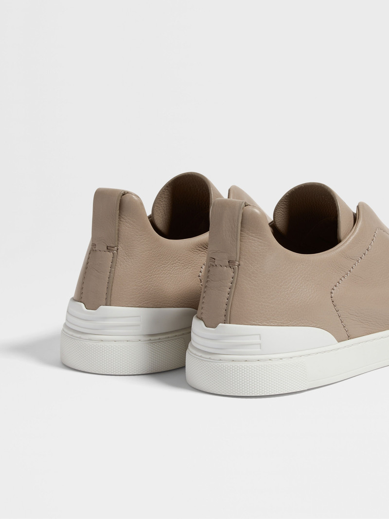 ZEGNA LIGHT TAUPE TRIPLE STITCH™ SECONDSKIN SNEAKERS outlook