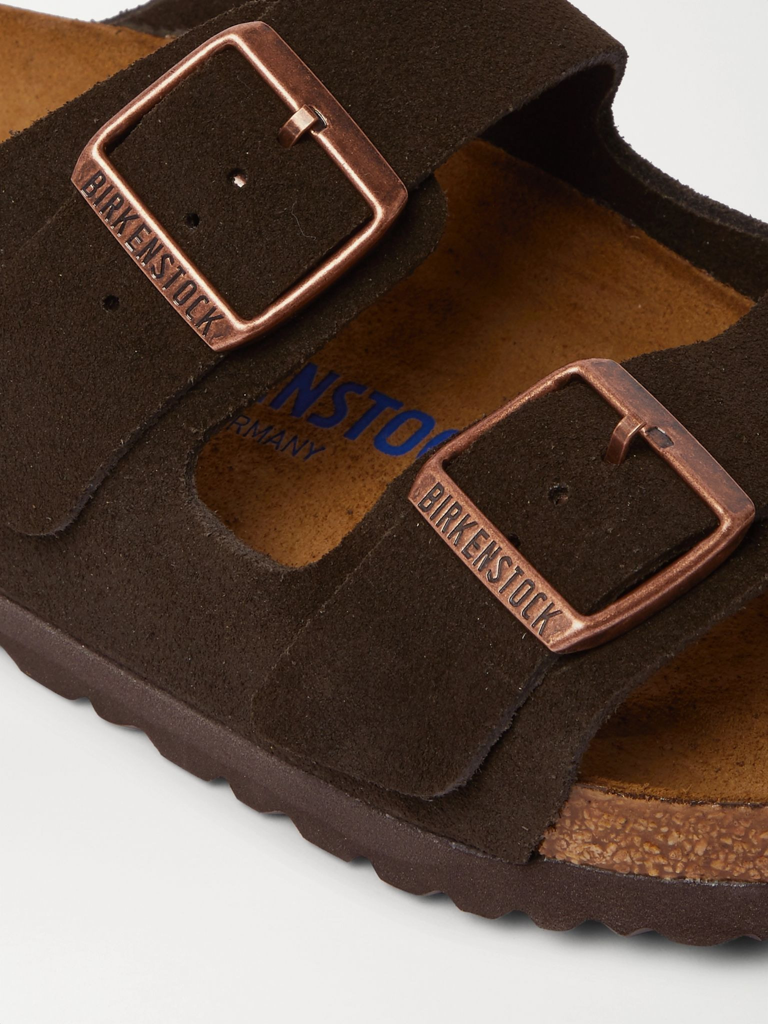 Arizona Suede Sandals Dark brown - 5
