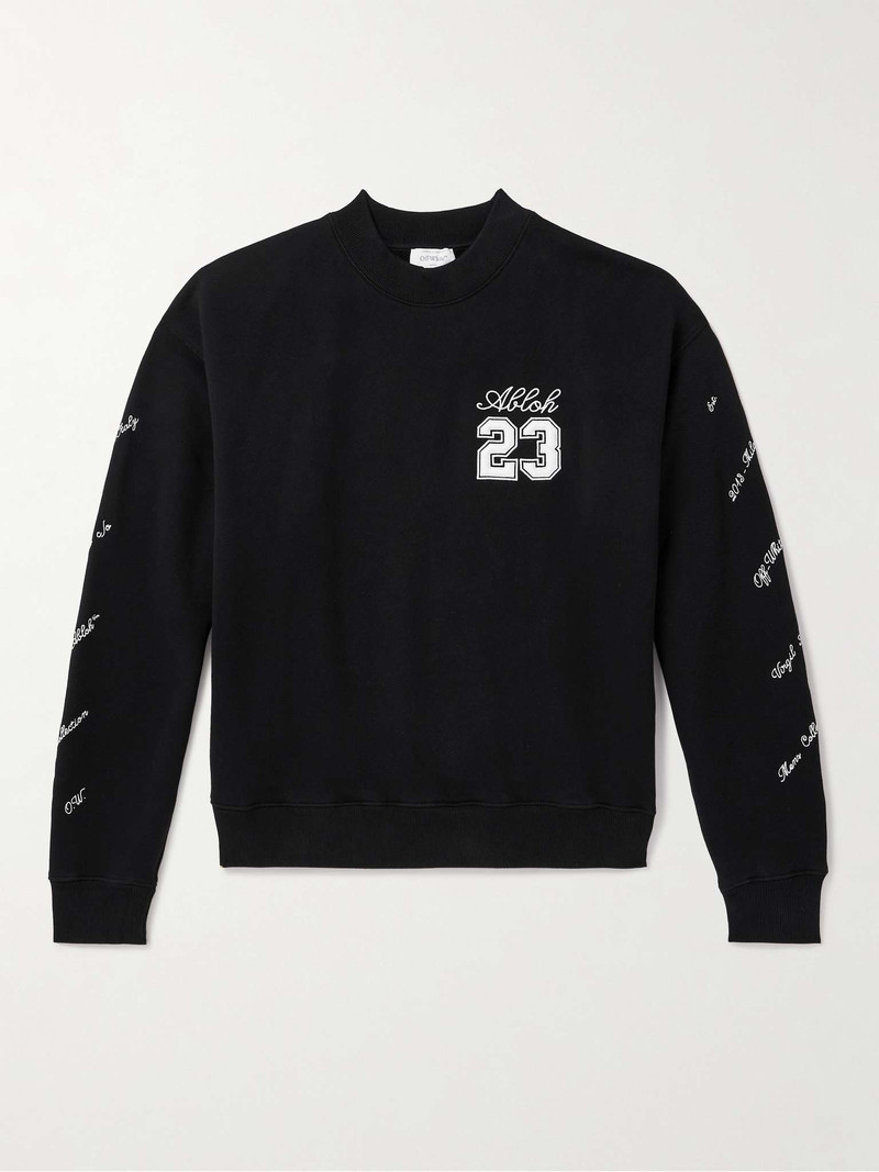 Logo-Embroidered Cotton-Jersey Sweatshirt 1
