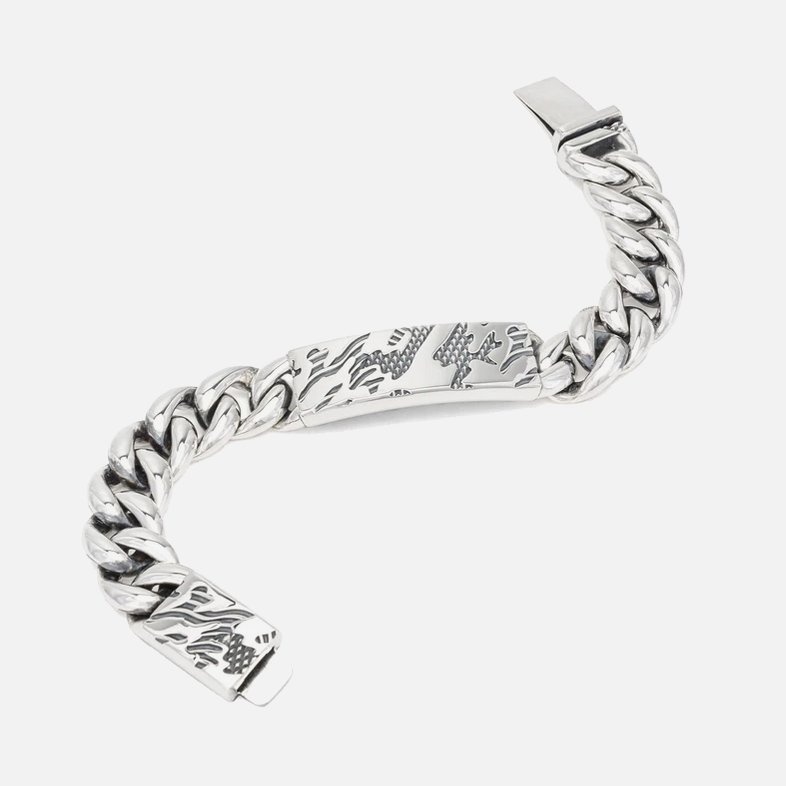 BS-ID-CAMO GOOD ART HLYWD Box and Tongue Camo ID Bracelet - Sterling Silver - 3