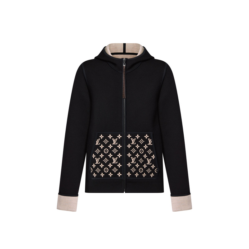 Monogram Accent Zip-Up Hoodie 1
