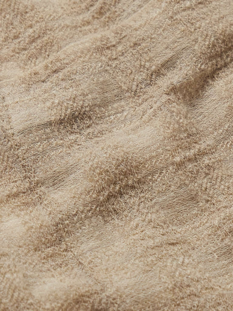 Checked Open-Knit Wool-Blend Cardigan 3