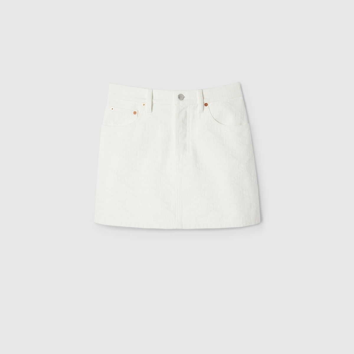 GG jacquard denim skirt - 1