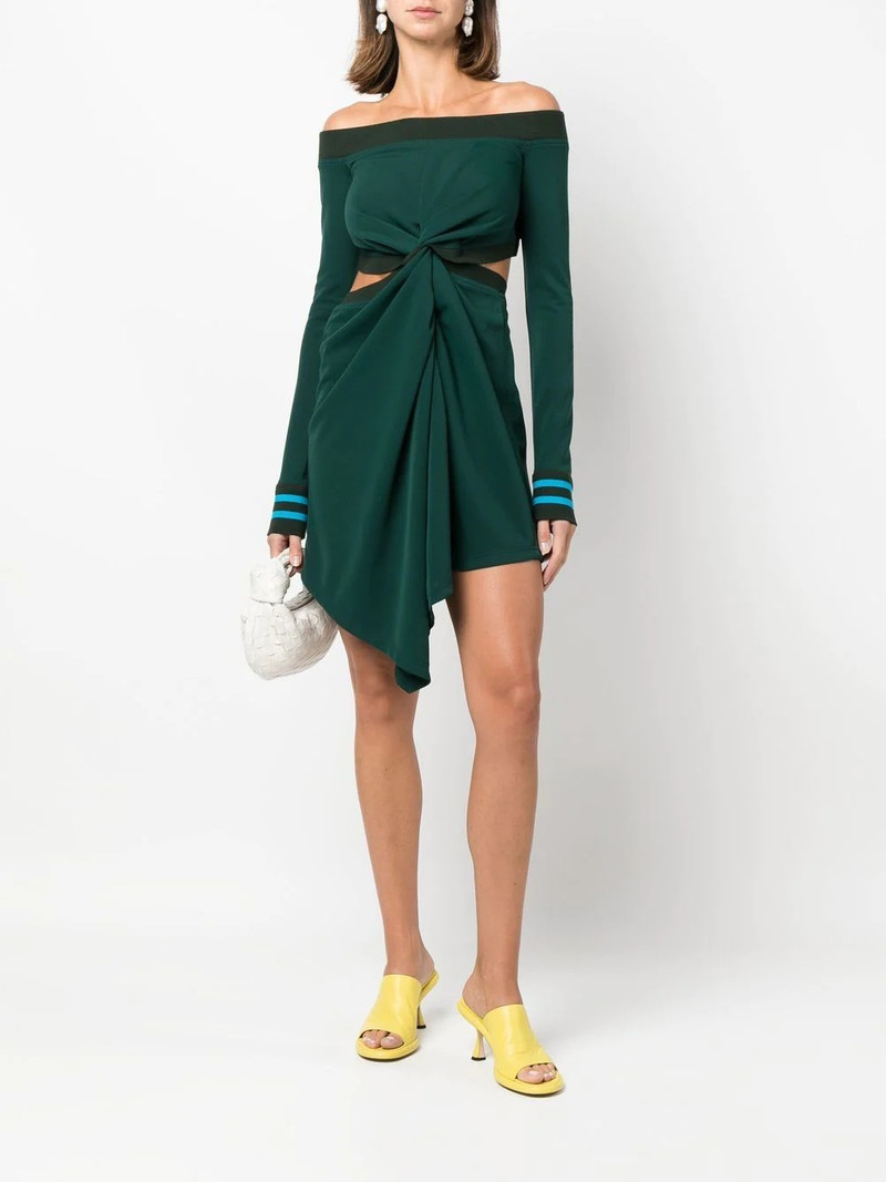 JW Anderson twisted off-shoulder mini dress outlook