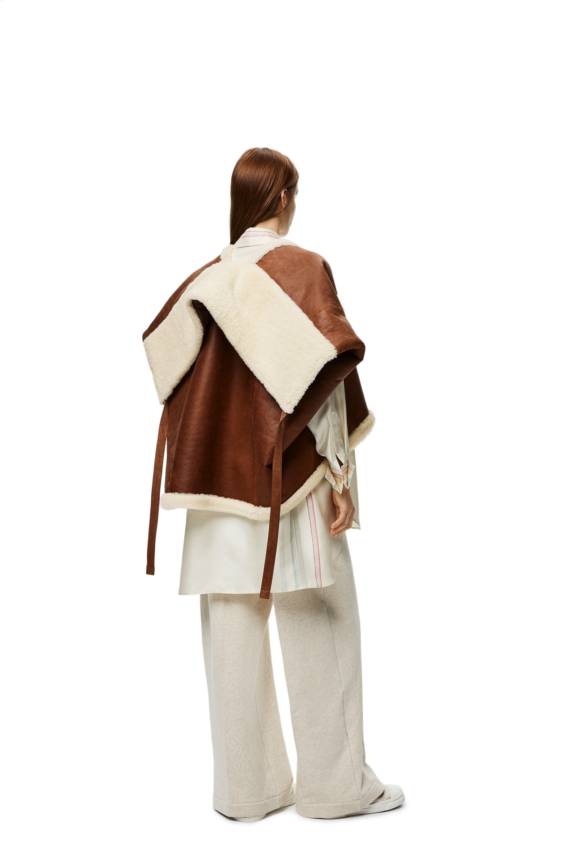 Oversize vest in shearling - 4