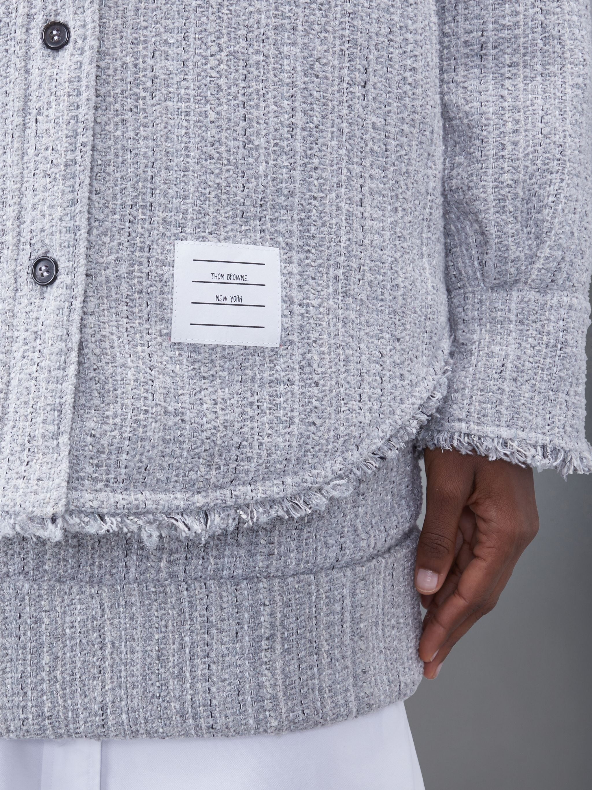 4-bar stripe oversized shirt jacket - 3