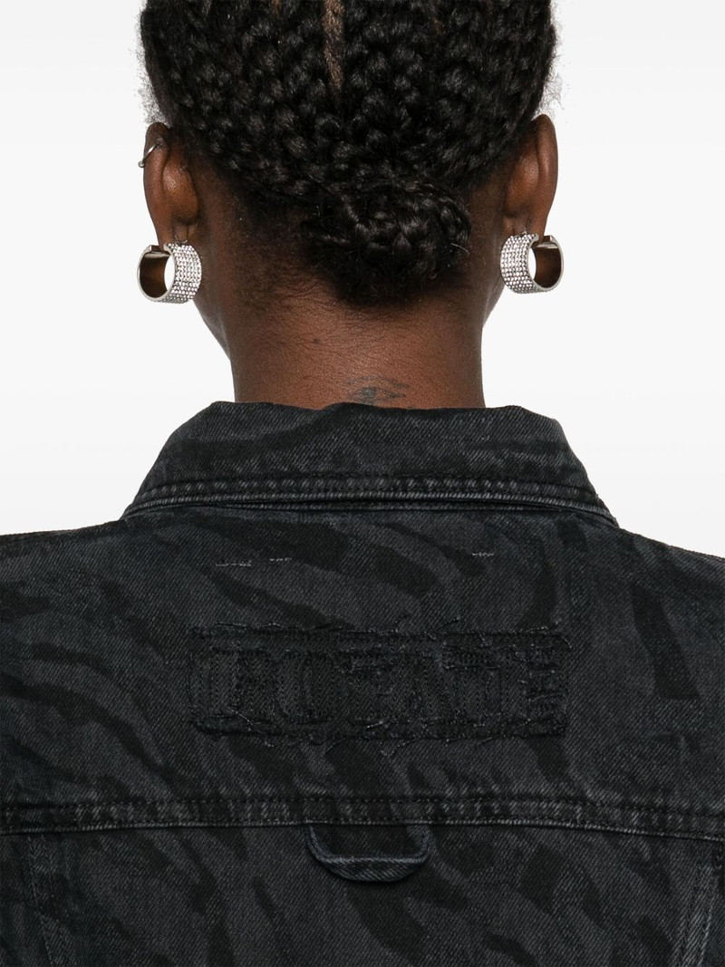 zebra-print denim jacket 5