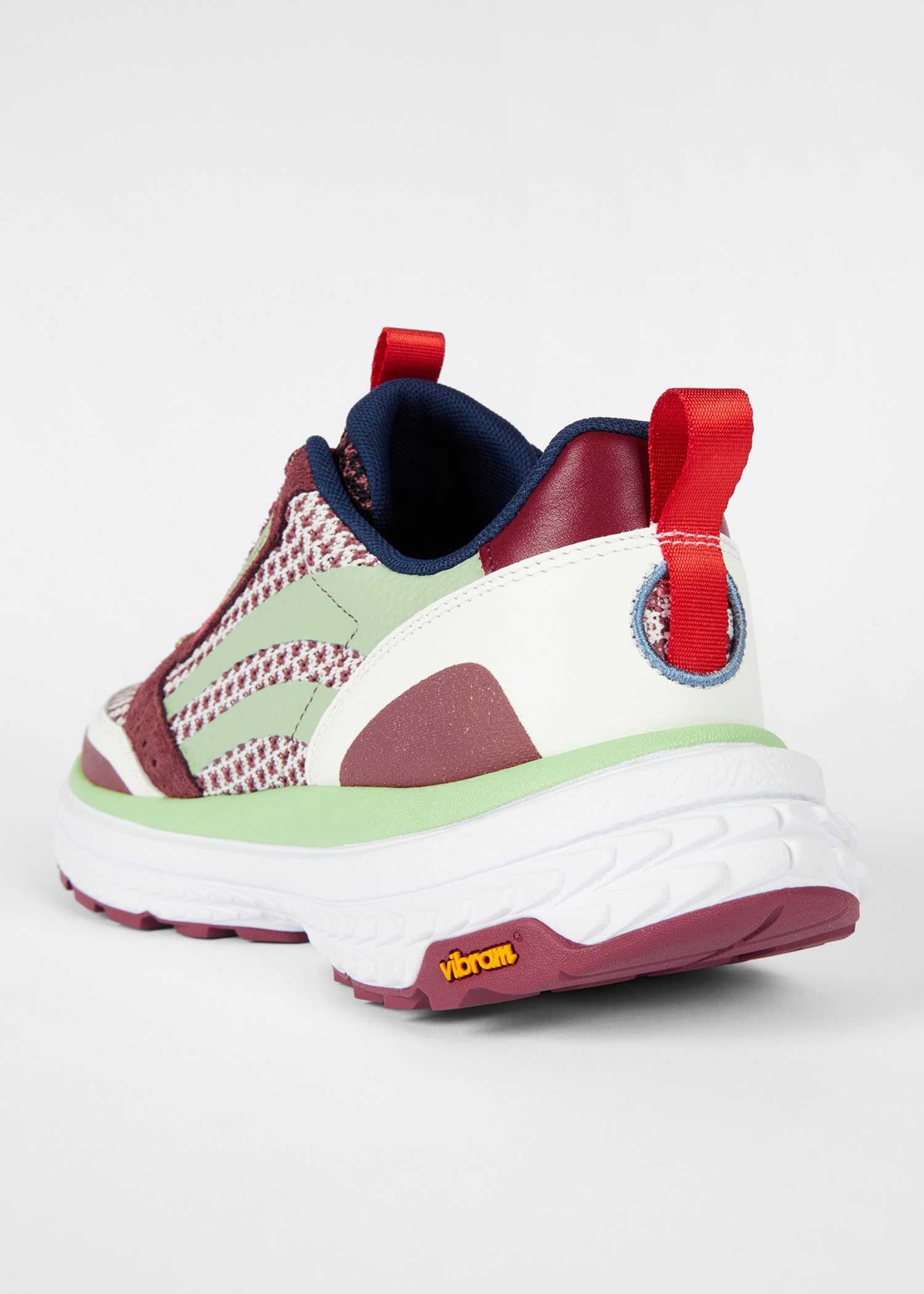 Burgundy And Mint 'Darter' Trainers - 5
