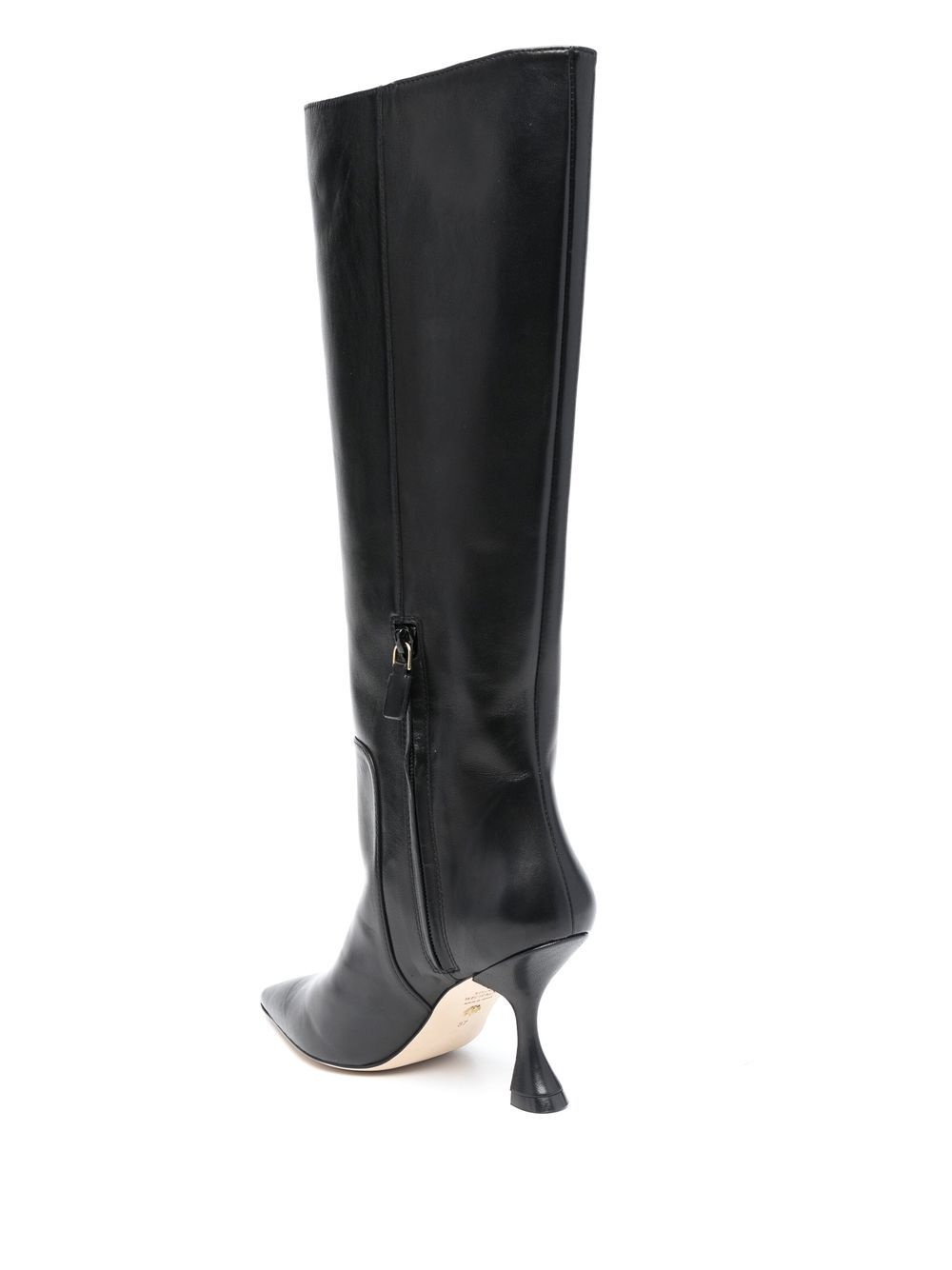 95mm pointed leather boots - 3