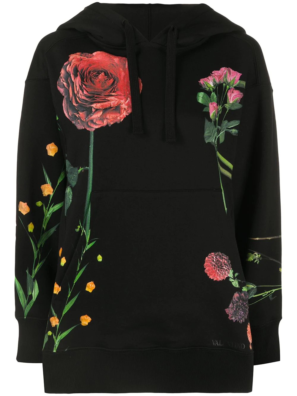 floral-print hoodie - 1