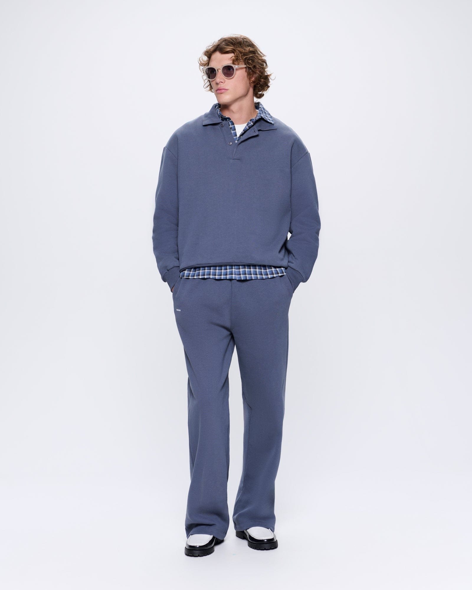 Mens DNA Heavyweight Polo Sweatshirt - Atmosphere Grey - 2