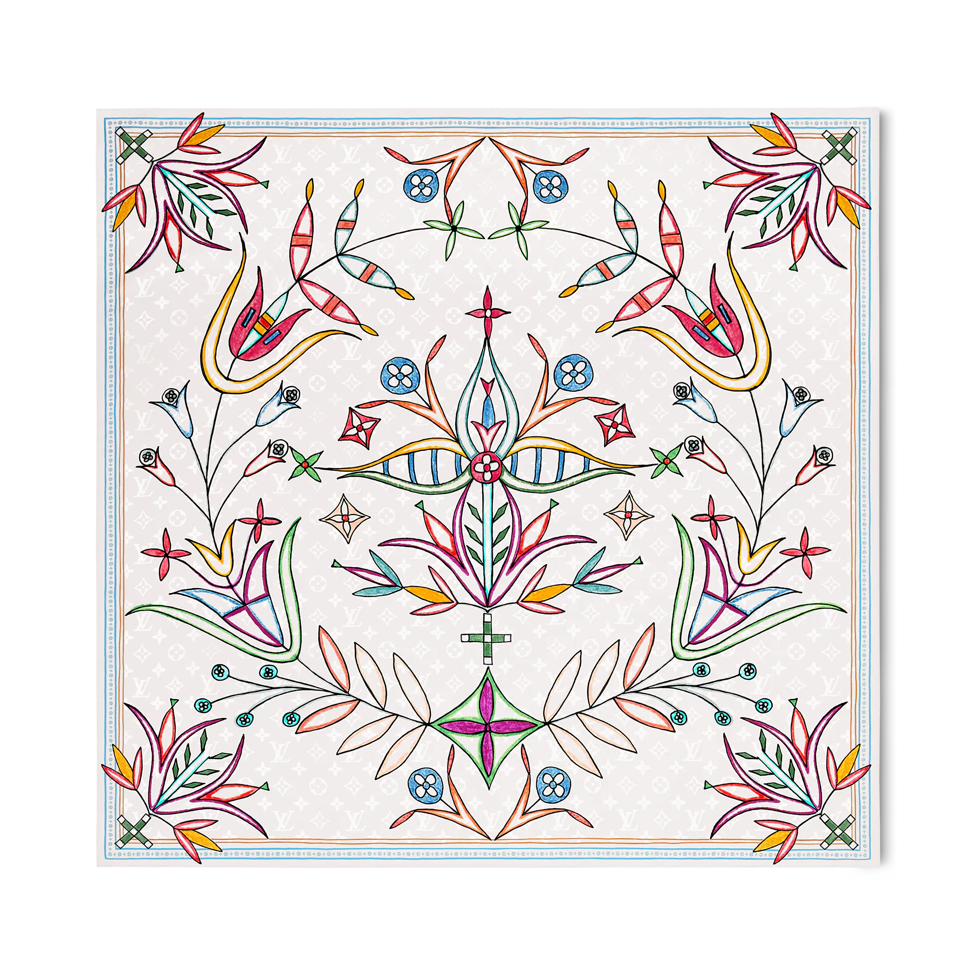 Dakota Flower Silk Square - 1