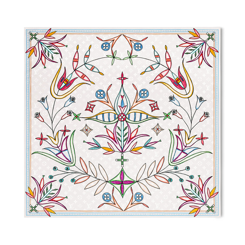 Dakota Flower Silk Square 1