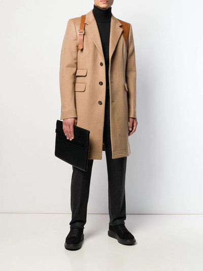 Alexander McQueen harness single-breasted coat outlook