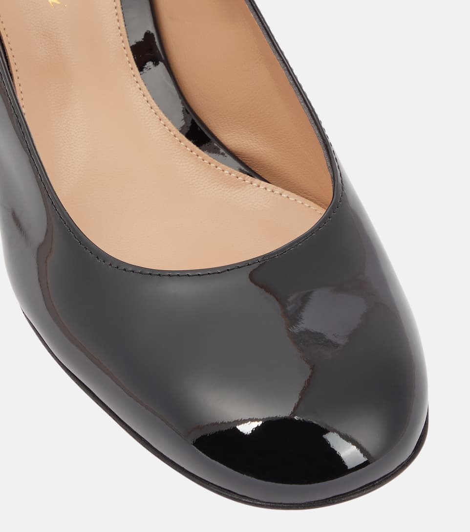Ribbon patent leather Mary Jane pumps - 6
