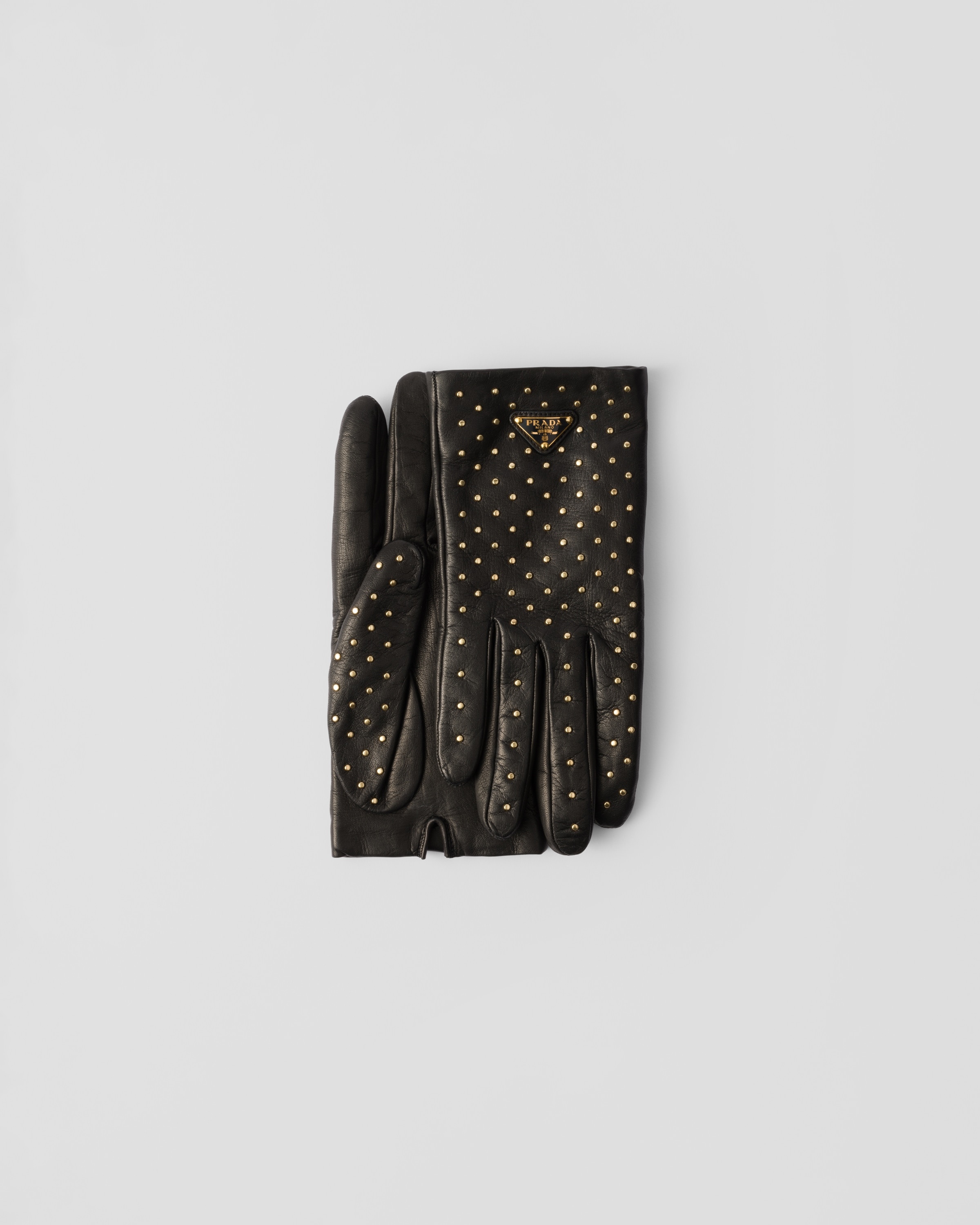 Prada Studded nappa leather gloves | REVERSIBLE