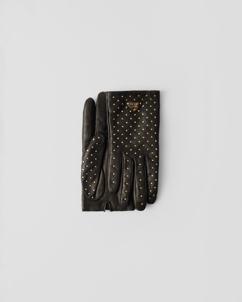 Studded nappa leather gloves 1