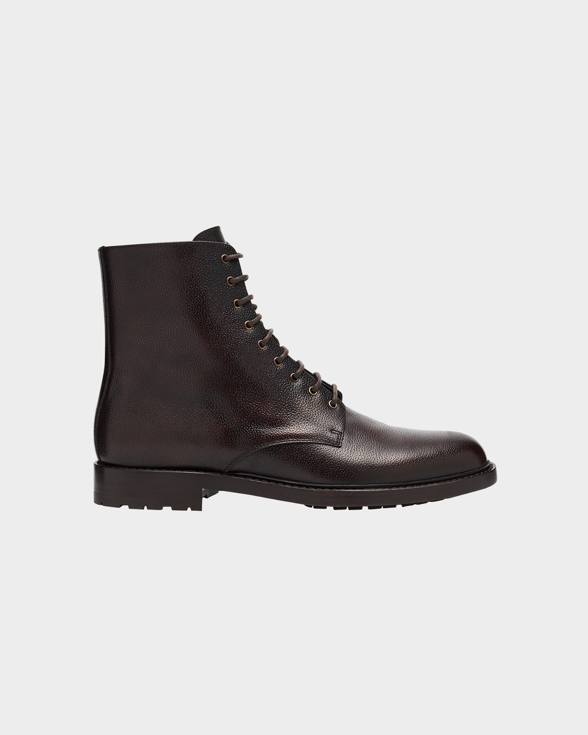 Men's Burnished Leather Ankle Boots - 1