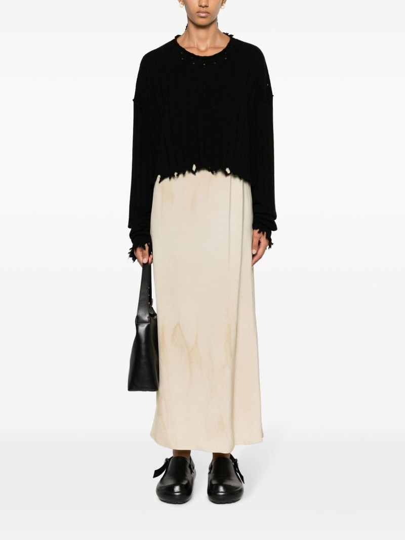 UMA WANG raw-edge cashmere top outlook