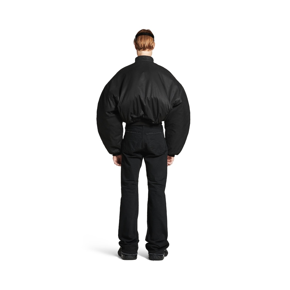 Round Harrington Jacket in Black - 7