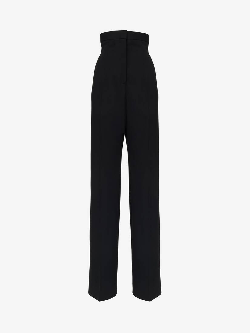 Women's Corset High-waisted Trousers in Black - 2
