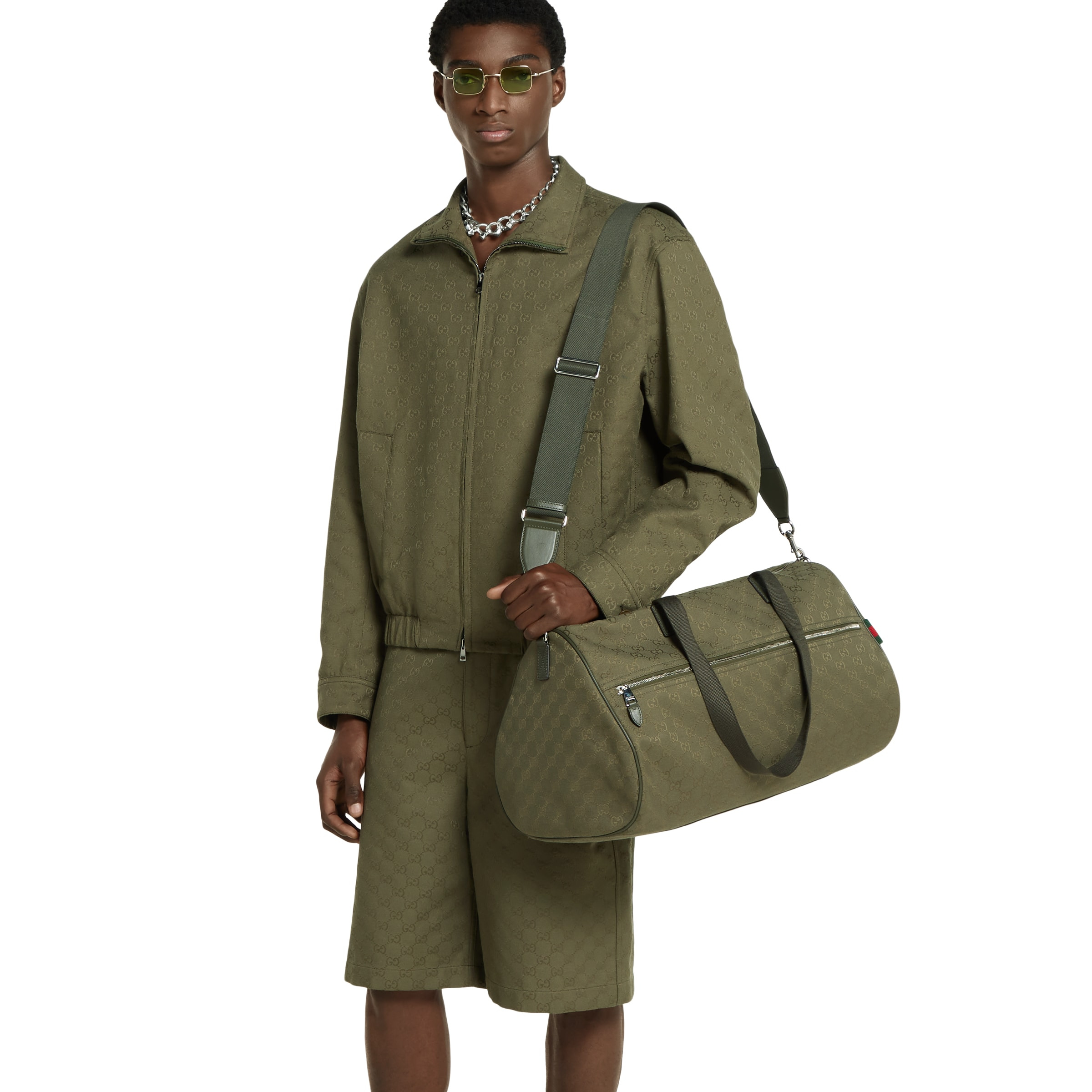 GG canvas large duffle bag - 4