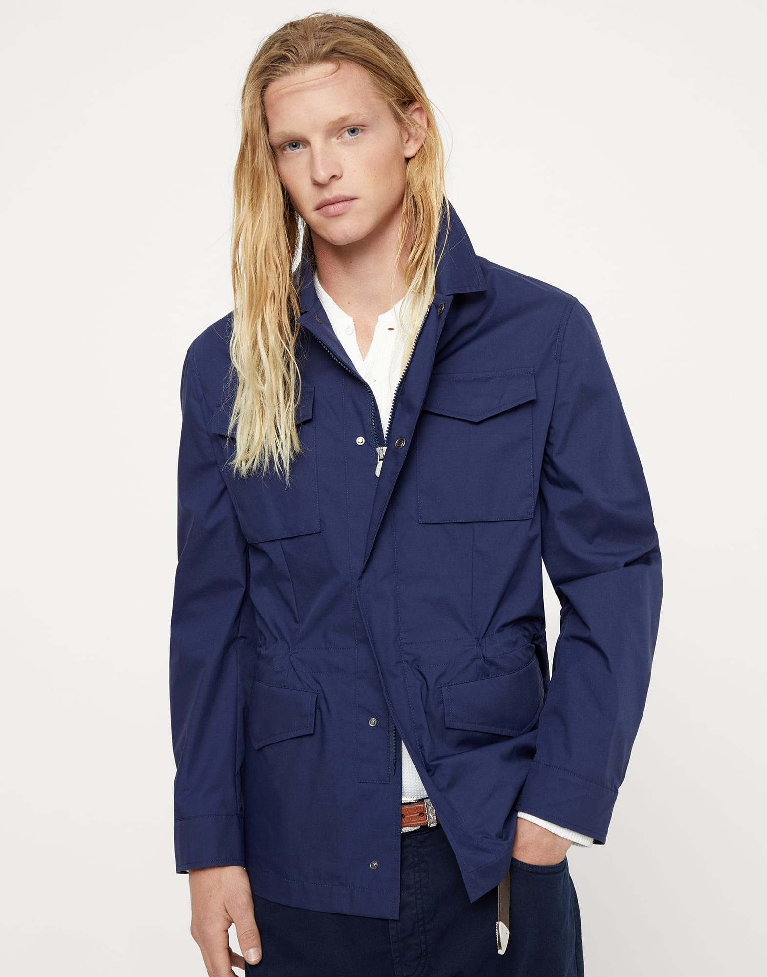 Lightweight water-resistant techno cotton field jacket - 1