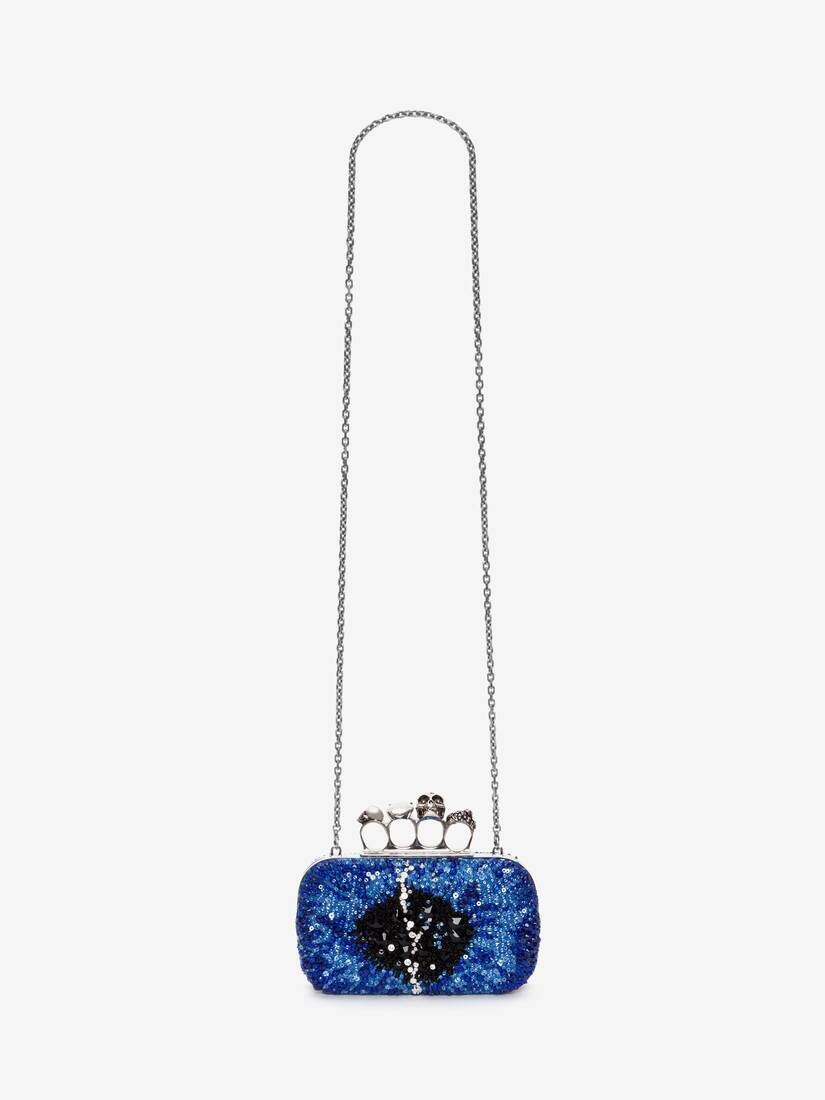 Women's Iris Knuckle Clutch in Blue - 5