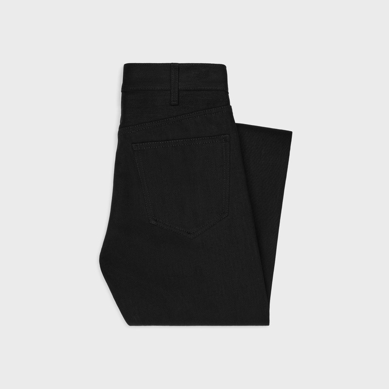 CELINE lulu jeans in raw wash black denim outlook