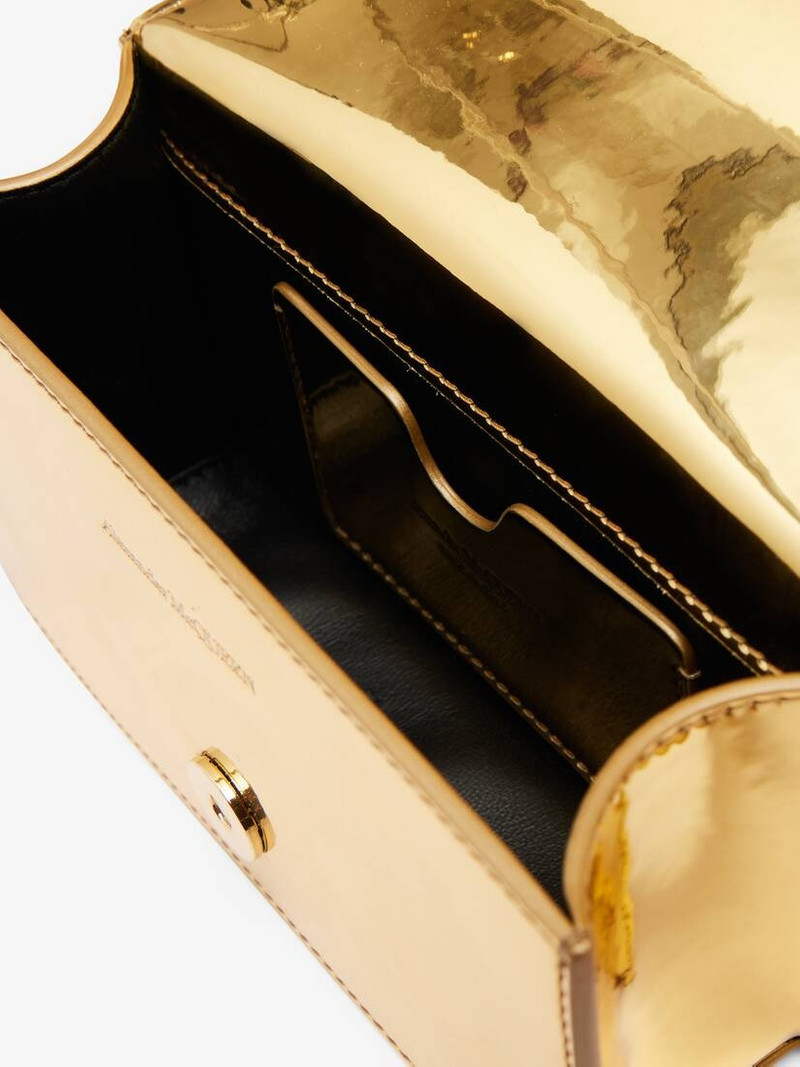 Women's The Biker Mini Jewelled Satchel in Gold 4