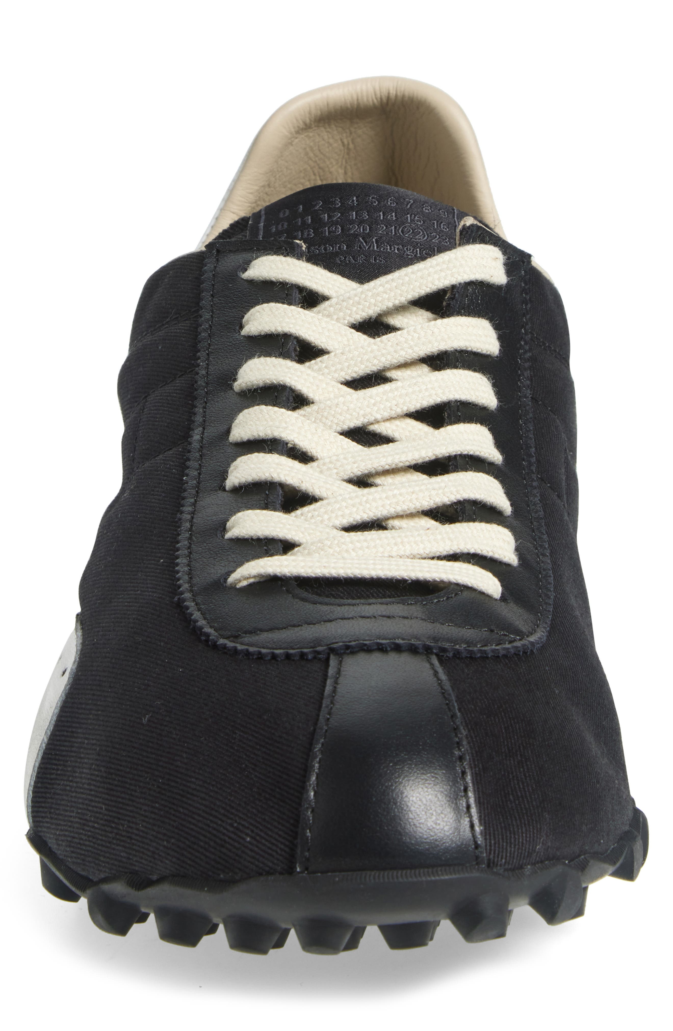 Maison Margiela Sprinter Low Top Sneaker in Black/White/Anthracite at Nordstrom - 4