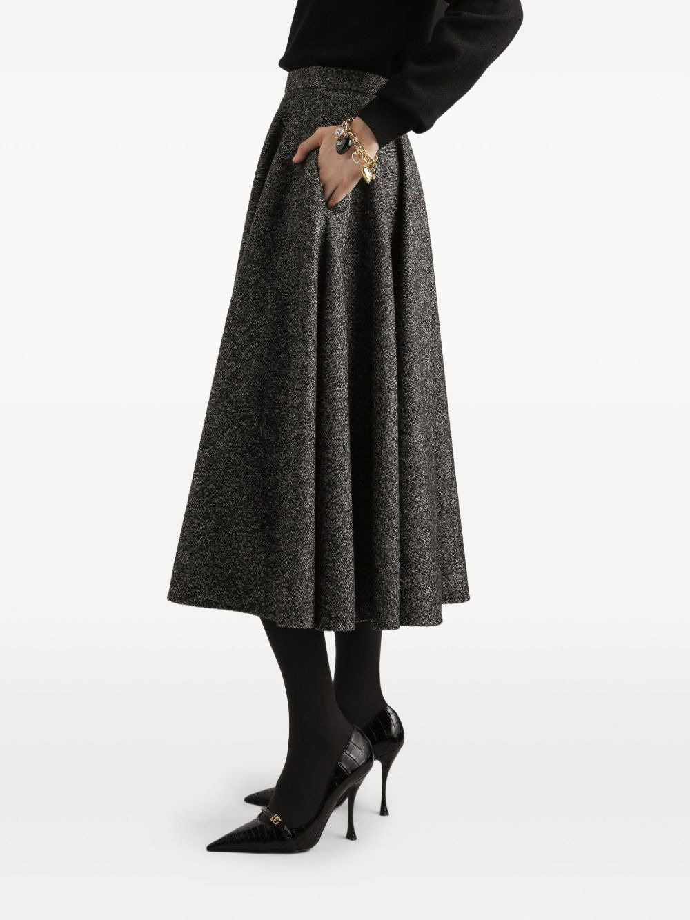 flared midi skirt - 4