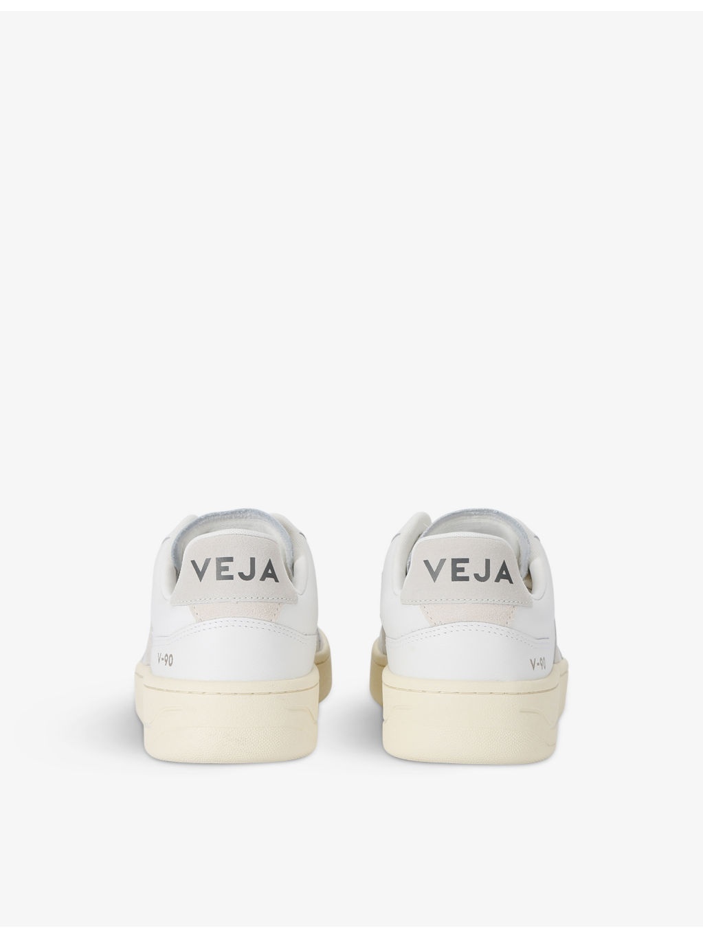 Men's V90 logo-embroidered low-top leather trainers - 4