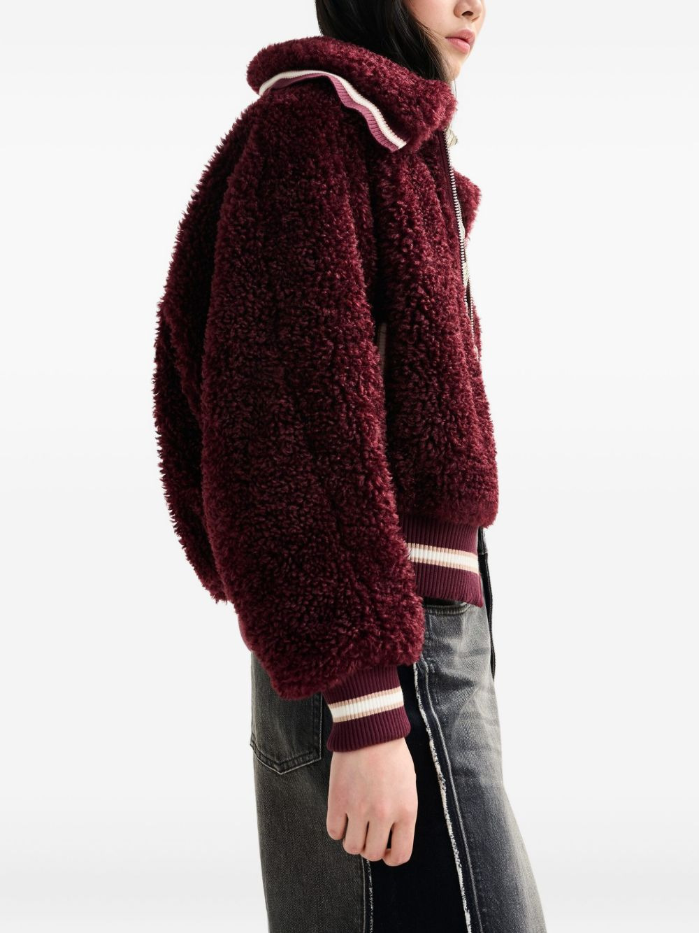 faux-fur zip-up jacket - 4