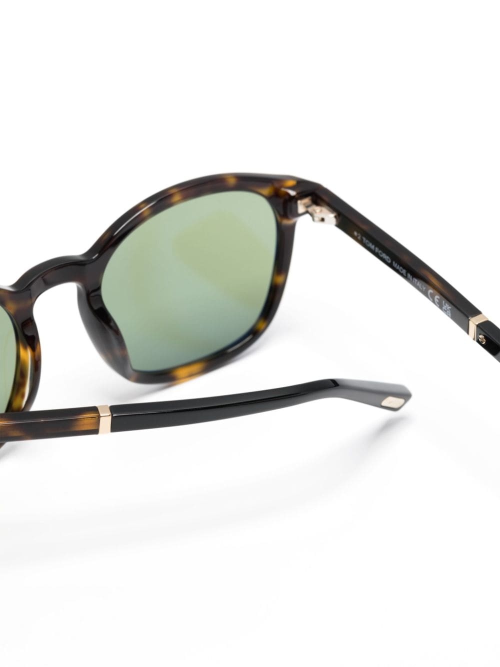 tortoiseshell-effect round-frame sunglasses - 3