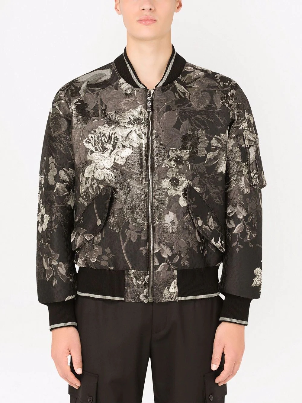 floral-print bomber jacket - 3