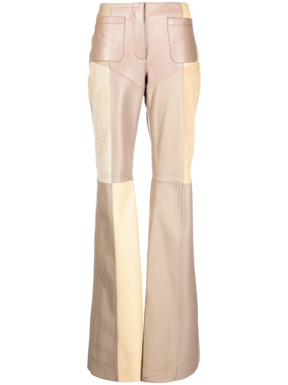 wide-leg panelled trousers - 1