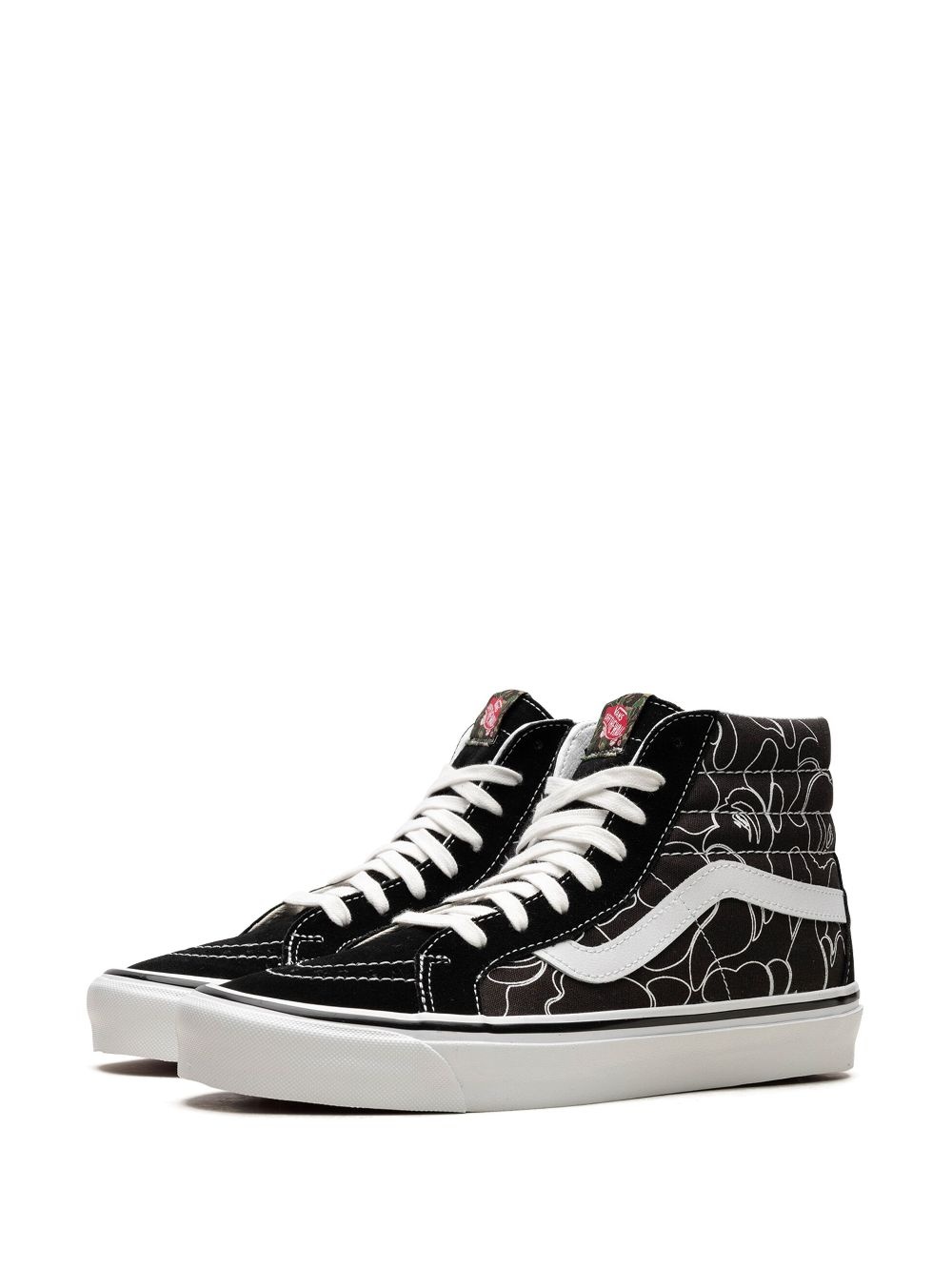 Bape Vans Sk8-Hi top Black/White Size 6.5 Womens Size 5 Mens