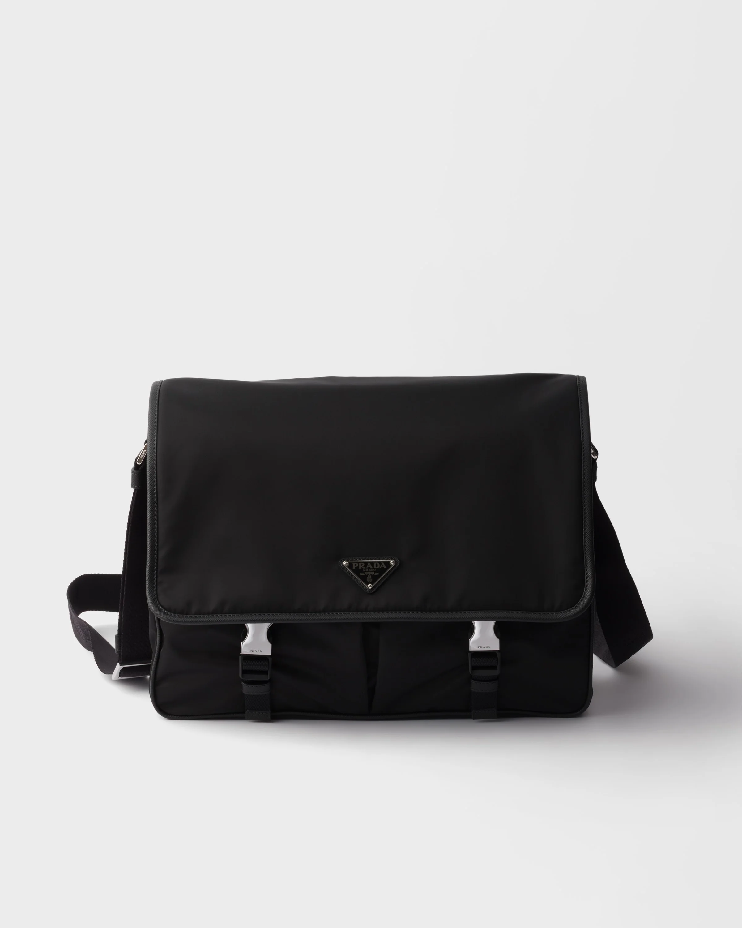 Re-Nylon and Saffiano leather shoulder bag - 1