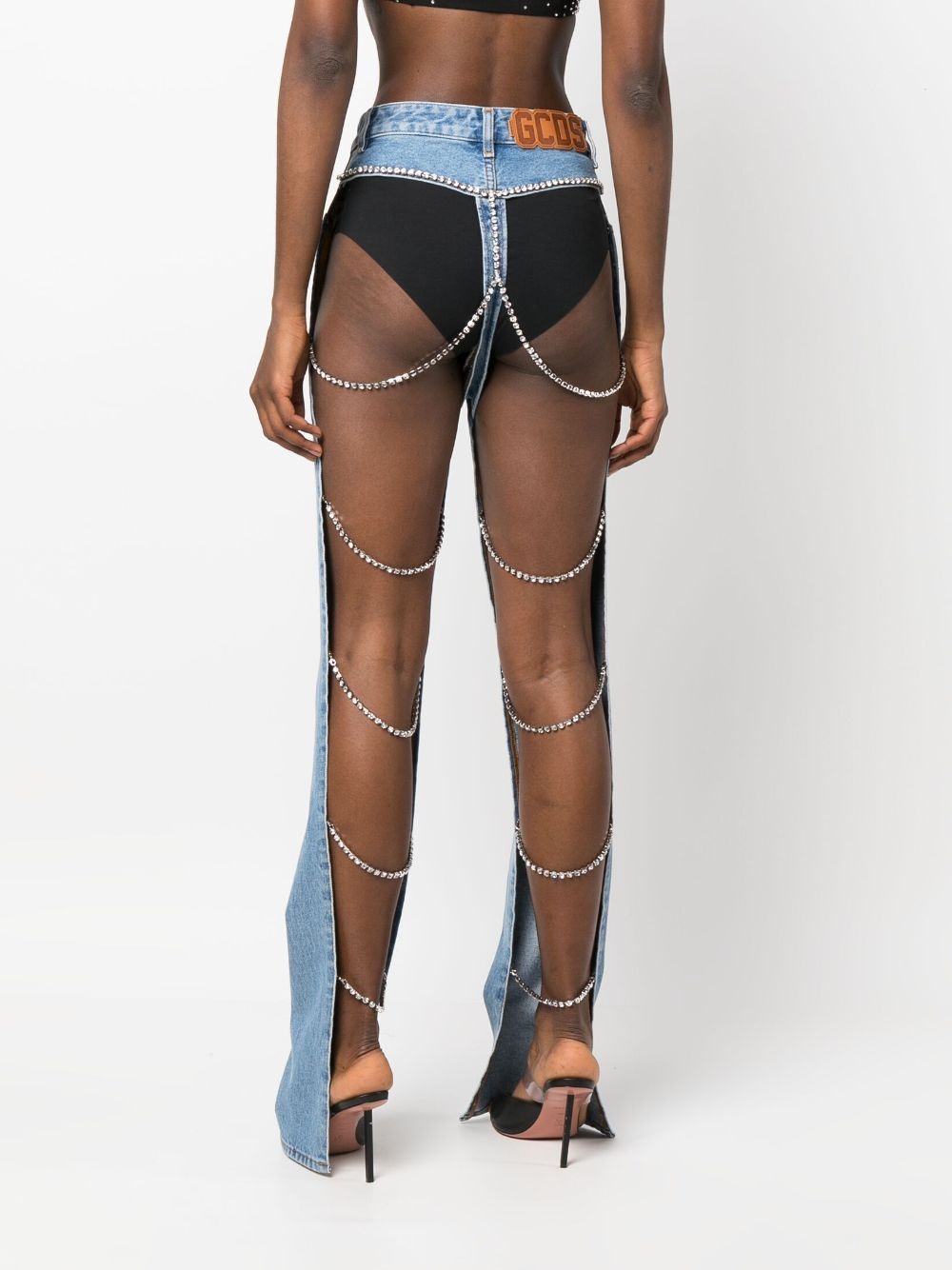 Bling cut-out jeans - 4
