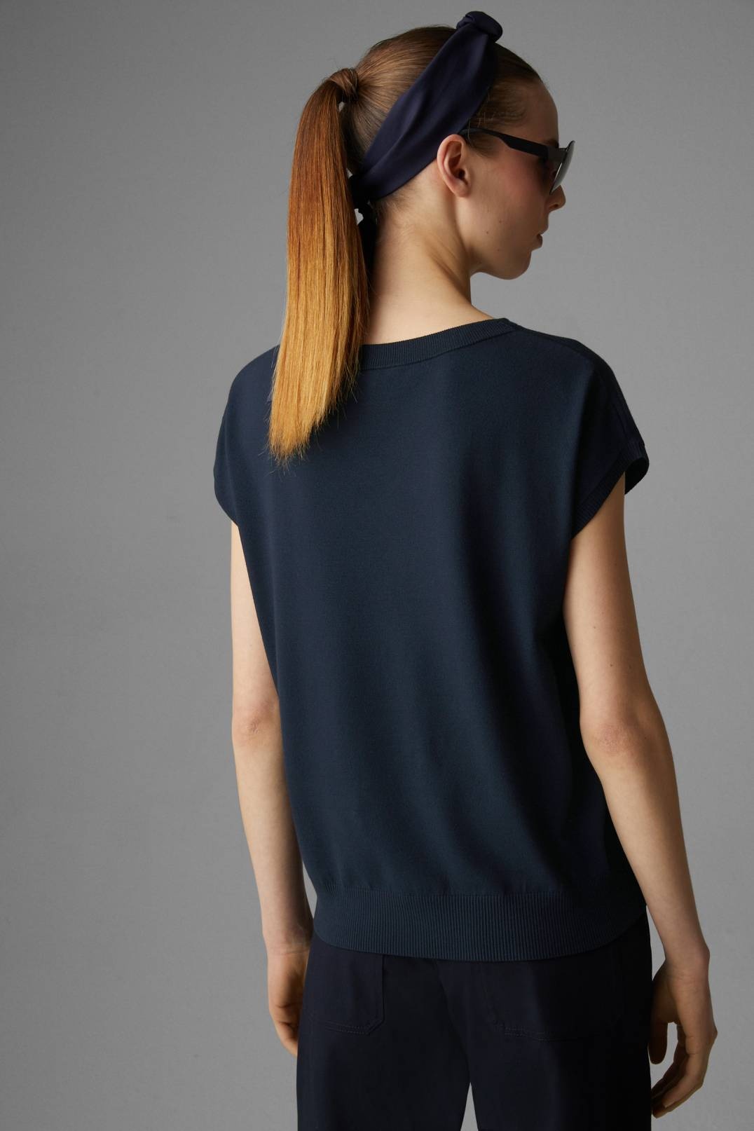 SEIJA KNITTED TOP IN NAVY BLUE - 3