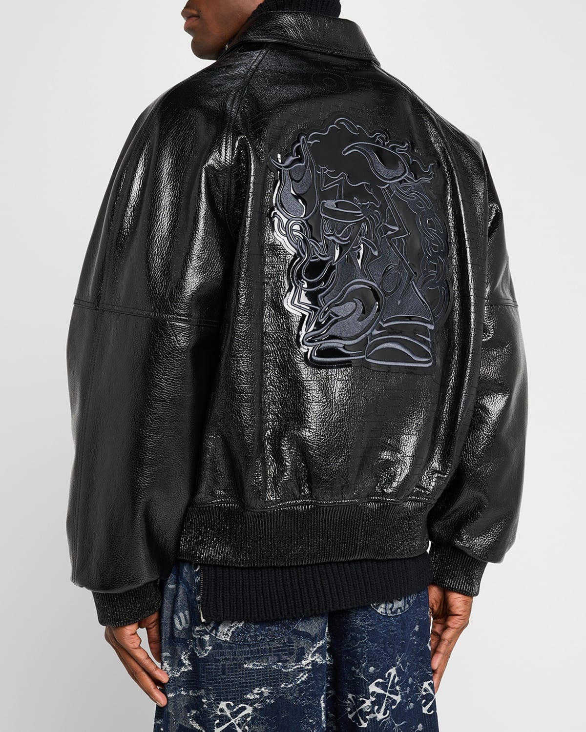 Men's Scorpio Lea Leather Varsity Jacket - 3