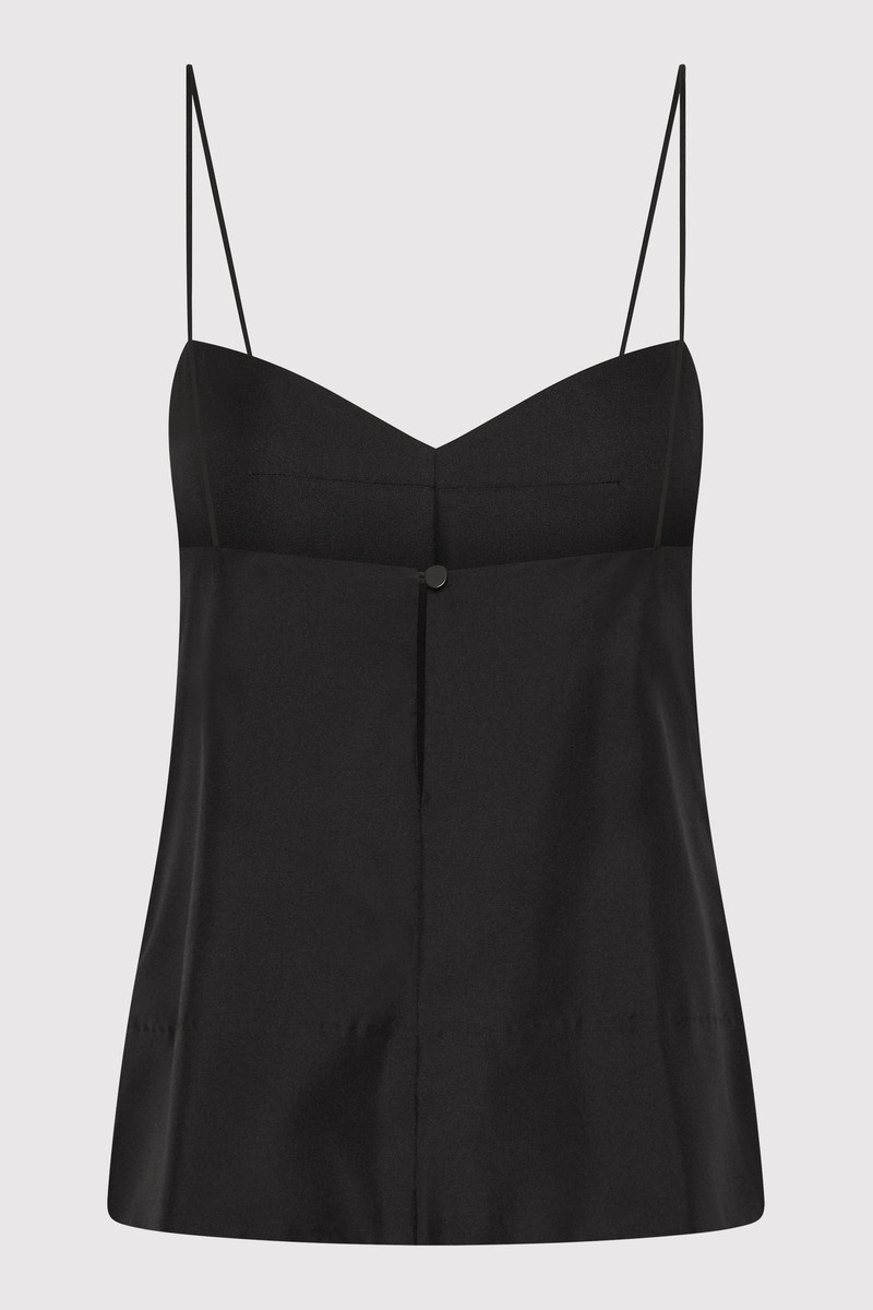 ST. AGNI Silk Twill Cami - Black outlook