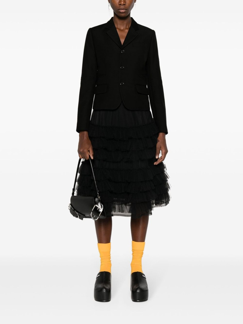 Noir Kei Ninomiya ribbed-panels single-breasted blazer outlook