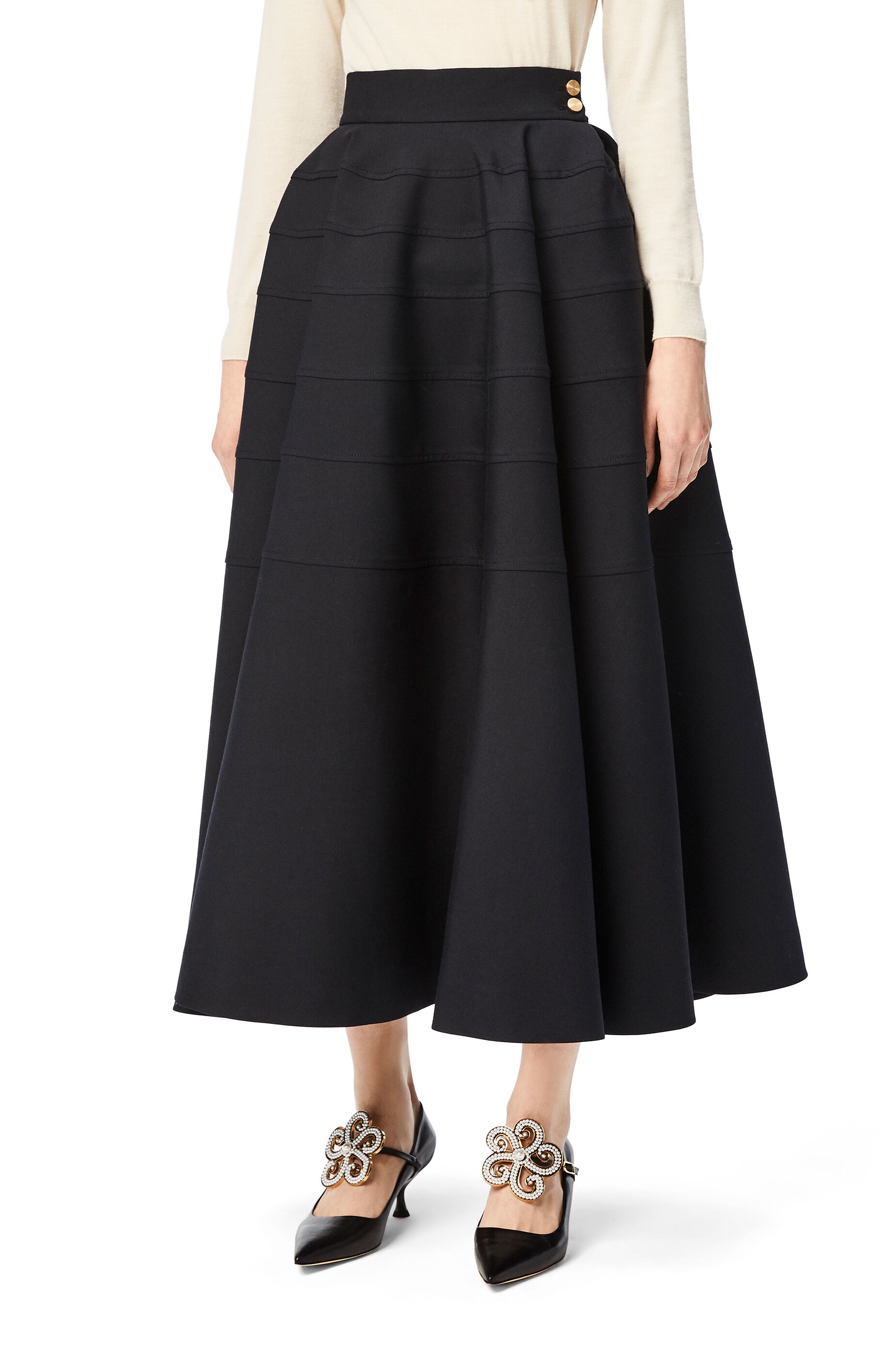 Circle skirt in wool and cupro - 3